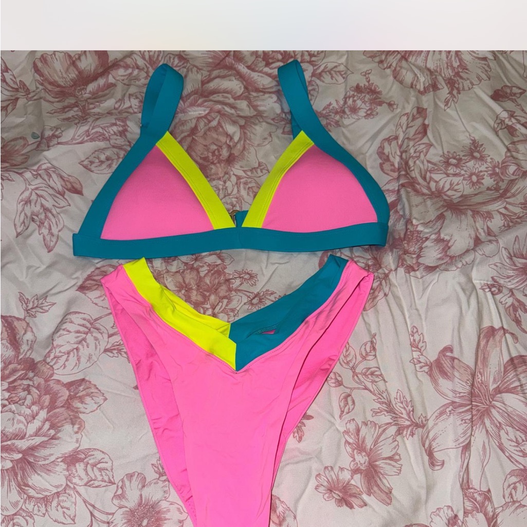 Oneone Swim Bikini Set - Pink, Green, Blue